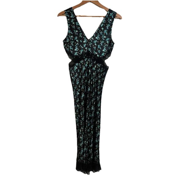 Rails‎ Pandora Floral Satin Crepe Midi Slip Dress, XS - Picture 3 of 15